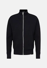 Regular Veste en maille Uni in Bleu Foncé |  Seidensticker Onlineshop