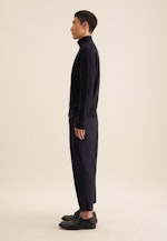 Long sleeve Rib Knit Jacket in Dark Blue |  Seidensticker Onlineshop