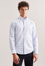 Twill Casual Hemd in Regular mit Button-Down-Kragen in Hellblau |  Seidensticker Onlineshop