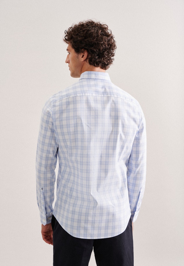 Casual Hemd in Regular mit Button-Down-Kragen in Hellblau |  Seidensticker Onlineshop