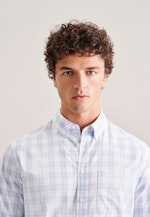 Twill Casual Hemd in Regular mit Button-Down-Kragen in Hellblau |  Seidensticker Onlineshop