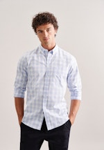 Twill Casual Hemd in Regular mit Button-Down-Kragen in Hellblau |  Seidensticker Onlineshop