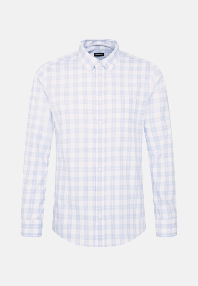 Casual overhemd in Regular with Button-Down-Kraag in Lichtblauw |  Seidensticker Onlineshop
