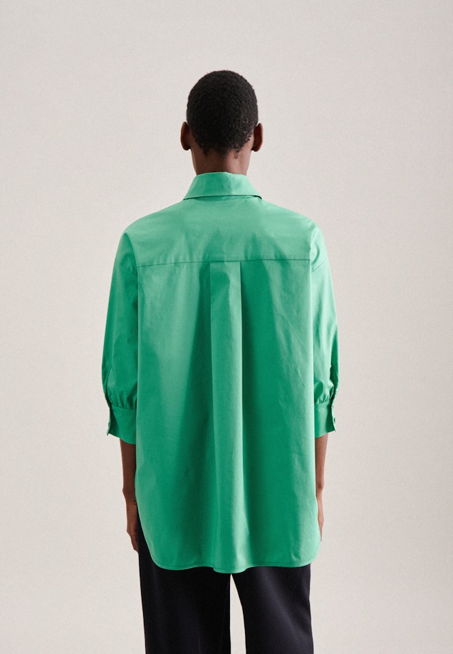 3/4-sleeve Poplin Slip Over Blouse in Green | Seidensticker online shop