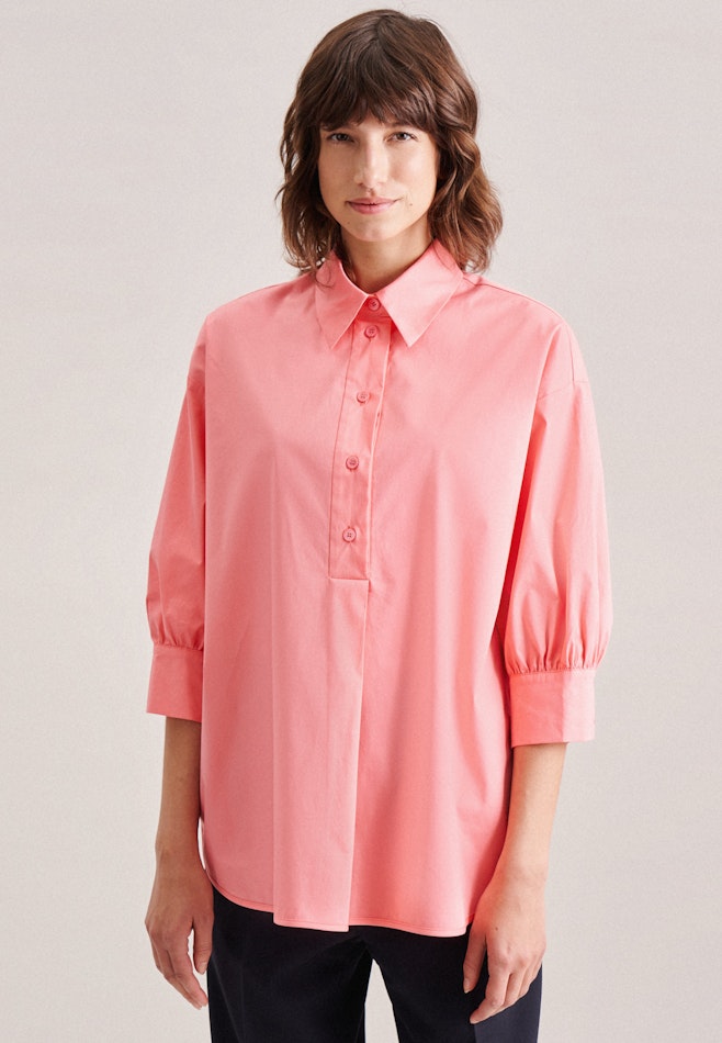 3/4-sleeve Poplin Slip Over Blouse in Pink | Seidensticker online shop