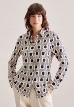 Regular Hemdbluse Druck in Ecru |  Seidensticker Onlineshop