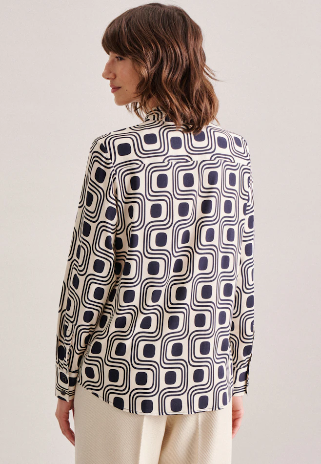 Regular Hemdbluse Druck in Ecru | Seidensticker Onlineshop