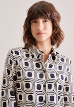 Regular Hemdbluse Druck in Ecru |  Seidensticker Onlineshop