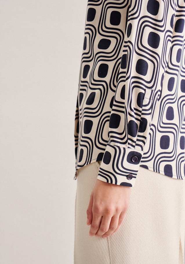 Regular Hemdbluse Druck in Ecru | Seidensticker Onlineshop
