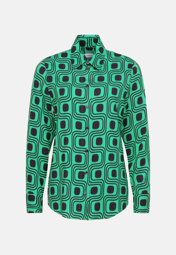 Long sleeve Twill Shirt Blouse in Green |  Seidensticker Onlineshop