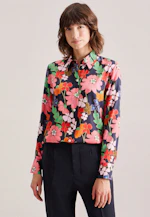 Hemdbluse Druck in Dunkelblau |  Seidensticker Onlineshop