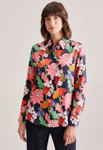 Hemdbluse Druck in Dunkelblau |  Seidensticker Onlineshop