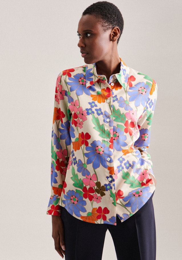 Long sleeve Twill Shirt Blouse in Ecru | Seidensticker Onlineshop