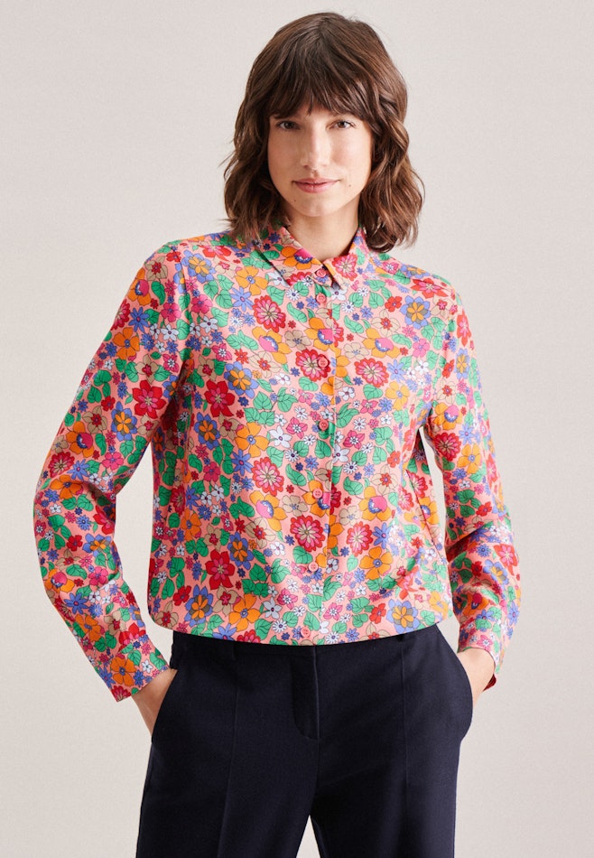 Long sleeve Crepe Shirt Blouse in Pink | Seidensticker online shop