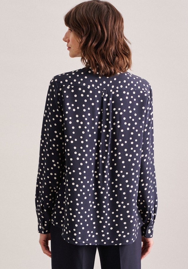Long sleeve Plain weave Shirt Blouse in Dark Blue | Seidensticker Onlineshop