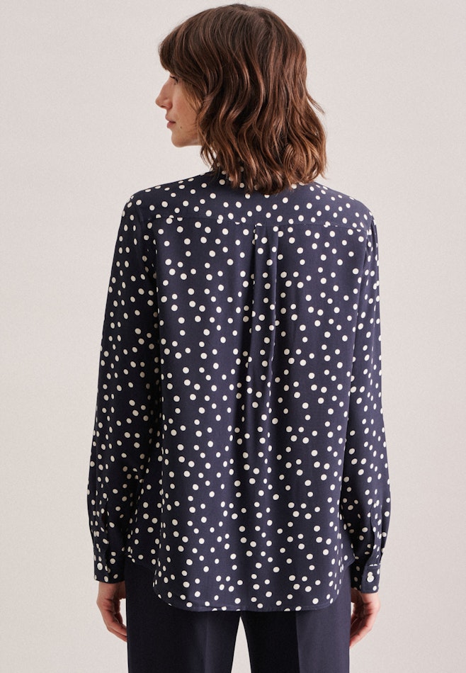 Long sleeve Plain weave Shirt Blouse in Dark Blue | Seidensticker online shop