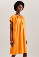 Leinwandbindung Midi Kleid in Orange |  Seidensticker Onlineshop