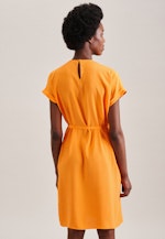 Leinwandbindung Midi Kleid in Orange |  Seidensticker Onlineshop