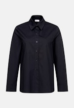 Long sleeve Satin Shirt Blouse in Dark Blue |  Seidensticker Onlineshop