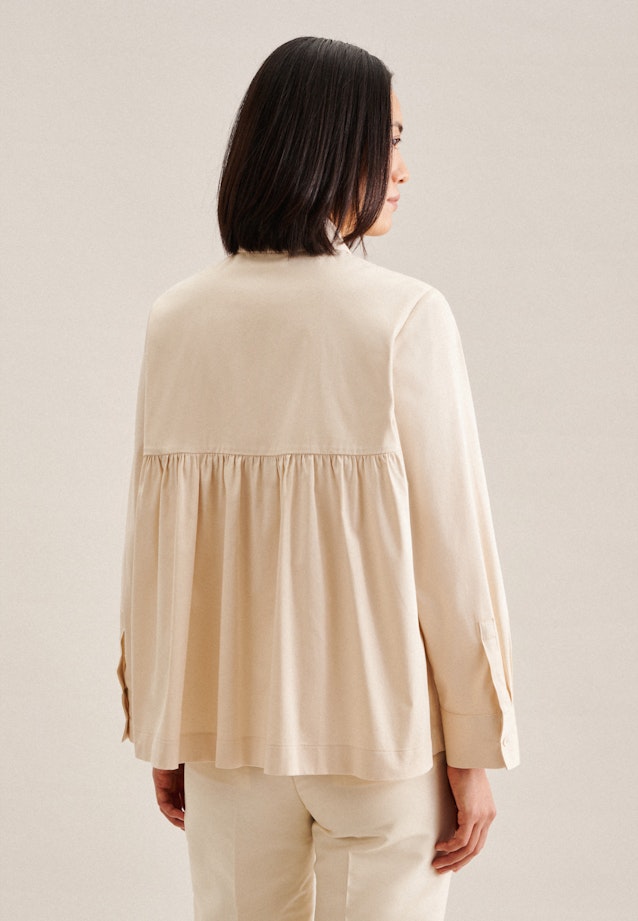 lange Arm Satin Shirtblouse in Ecru |  Seidensticker Onlineshop