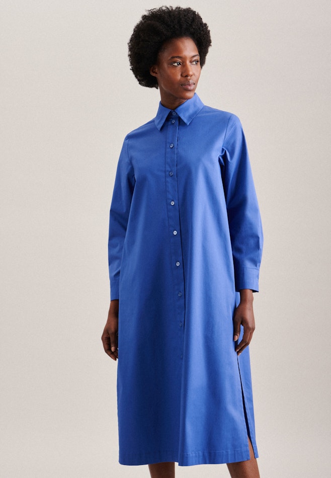 Collar Dress in Medium Blue | Seidensticker Onlineshop