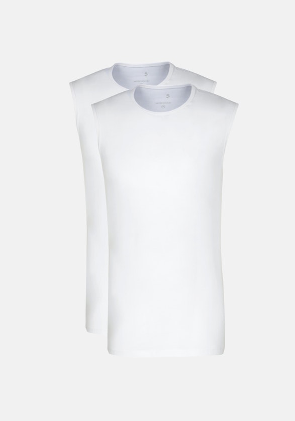 2er-Pack Rundhals T-Shirt Slim in Weiß |  Seidensticker Onlineshop