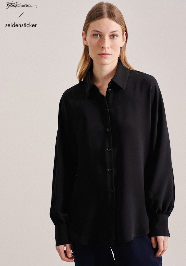 Crepe Shirt Blouse in Black | Seidensticker Onlineshop