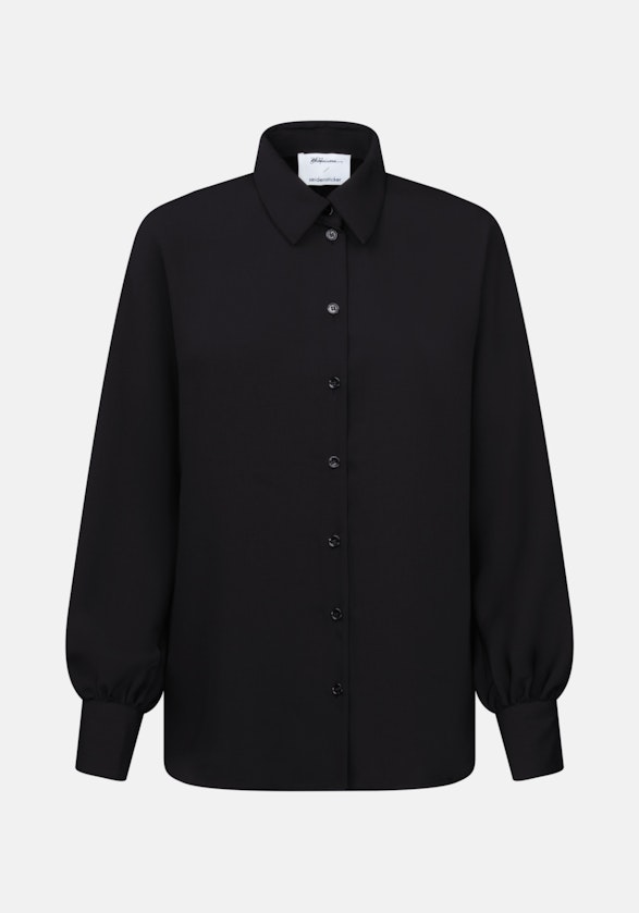 Crepe Shirt Blouse in Black |  Seidensticker Onlineshop