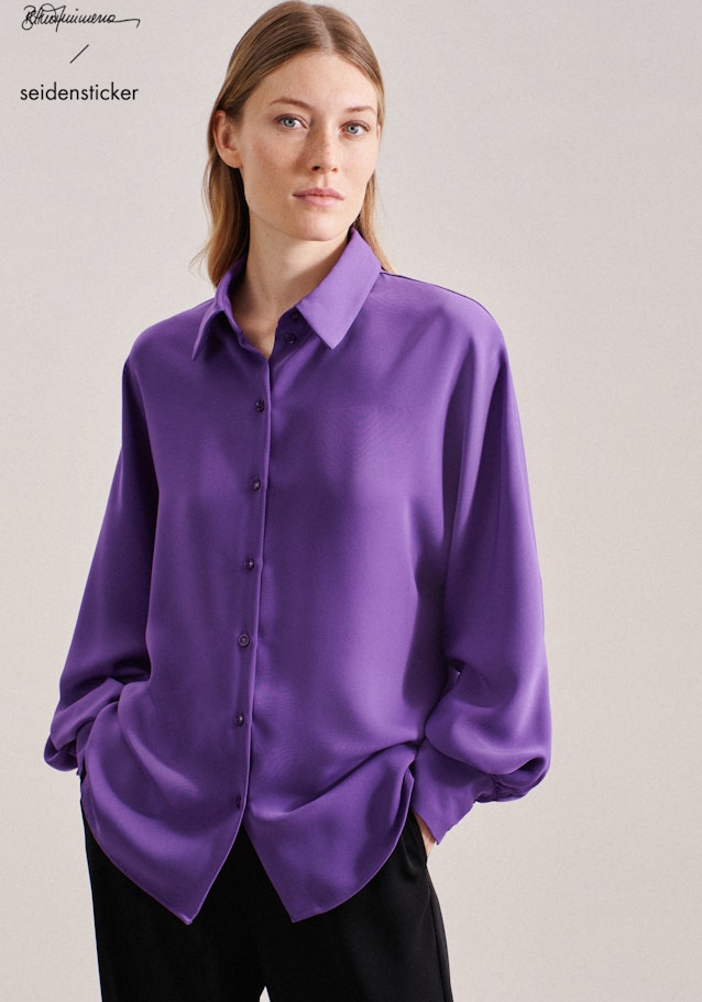 Crepe Shirt Blouse in Purple | Seidensticker Onlineshop