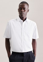 Non-iron Poplin Short Arm Business Shirt in Regular with Kent-Collar in White |  Seidensticker Onlineshop