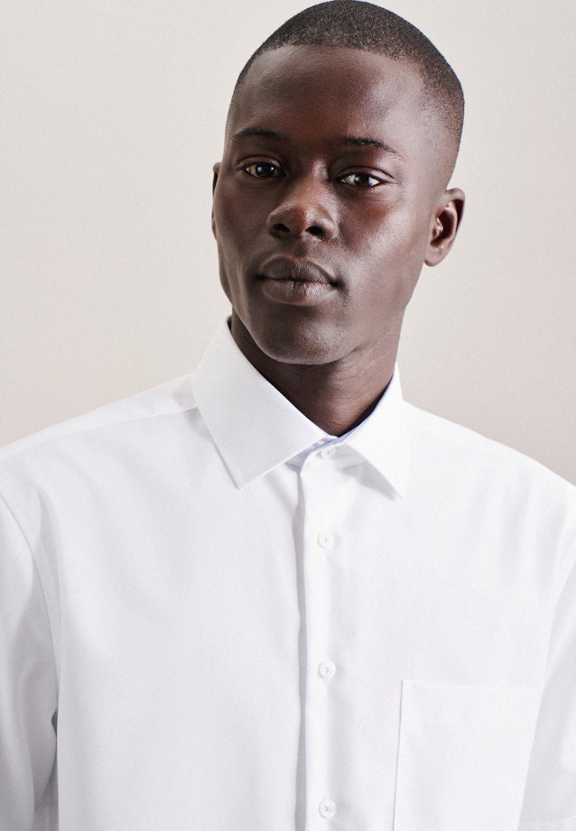 Regular Chemise d'affaires Uni in Blanc |  Seidensticker Onlineshop