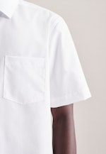 Non-iron Poplin Short Arm Business Shirt in Regular with Kent-Collar in White |  Seidensticker Onlineshop