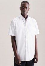 Non-iron Poplin Short Arm Business Shirt in Regular with Kent-Collar in White |  Seidensticker Onlineshop