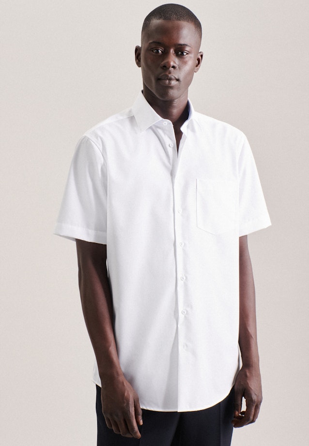 Regular Chemise d'affaires Uni in Blanc |  Seidensticker Onlineshop