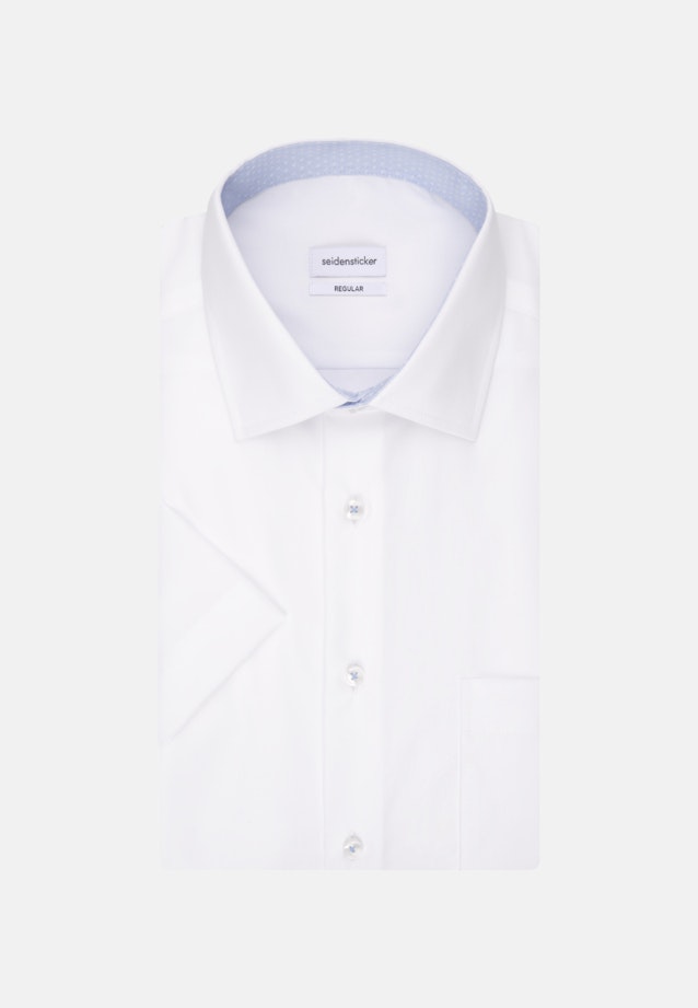 Non-iron Poplin Short Arm Business Shirt in Regular with Kent-Collar in White |  Seidensticker Onlineshop