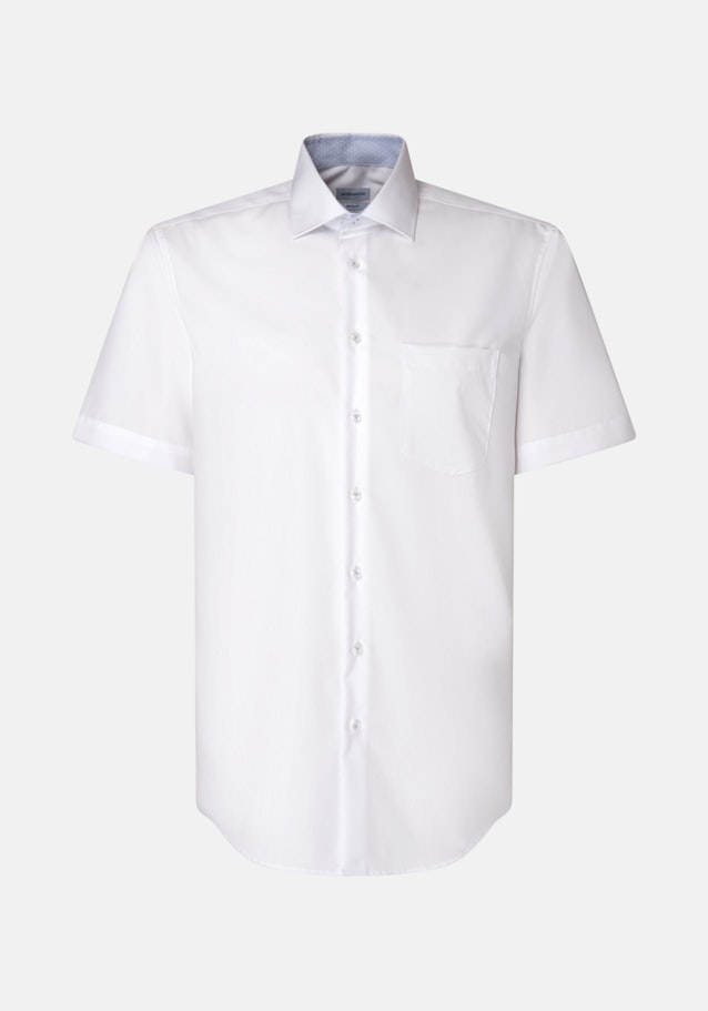 Non-iron Poplin Short Arm Business Shirt in Regular with Kent-Collar in White |  Seidensticker Onlineshop