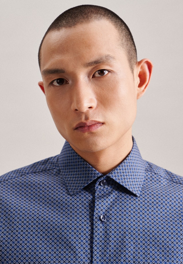Comfort Chemise d'affaires Imprimé in Bleu Foncé |  Seidensticker Onlineshop