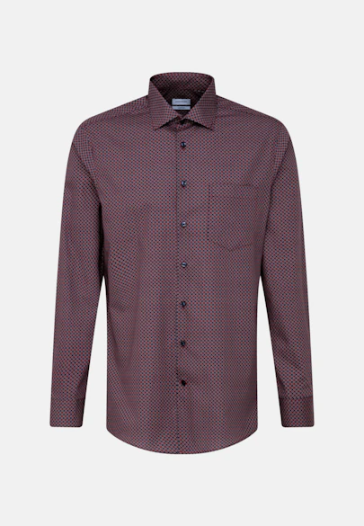 Comfort Business Hemd Druck in Rot |  Seidensticker Onlineshop