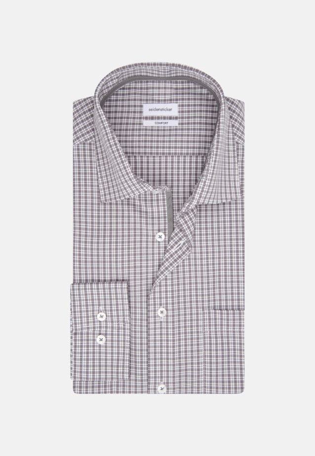 Bügelleichtes Popeline Business Hemd in Comfort mit Kentkragen in Grau |  Seidensticker Onlineshop