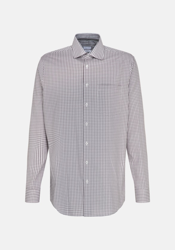 Bügelleichtes Popeline Business Hemd in Comfort mit Kentkragen in Grau |  Seidensticker Onlineshop
