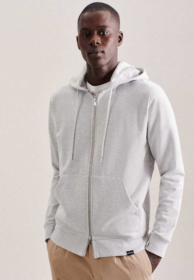Hood Sweat jacket in Grey | Seidensticker Onlineshop