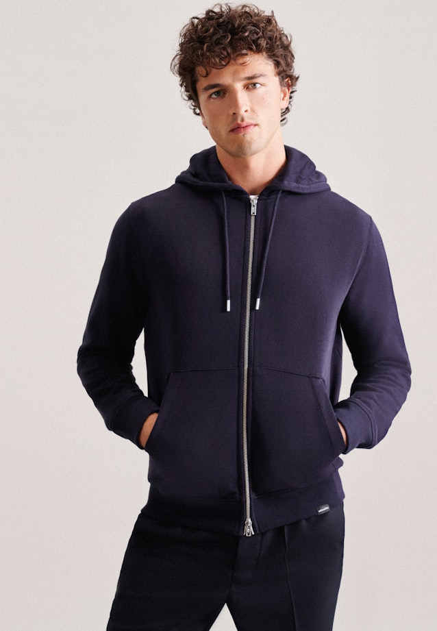 Hood Sweat jacket in Dark Blue |  Seidensticker Onlineshop