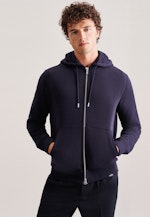 Kapuze Sweat-Jacke Gerader Schnitt (Normal-Fit) in Dunkelblau |  Seidensticker Onlineshop