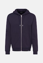 Kapuze Sweat-Jacke Gerader Schnitt (Normal-Fit) in Dunkelblau |  Seidensticker Onlineshop