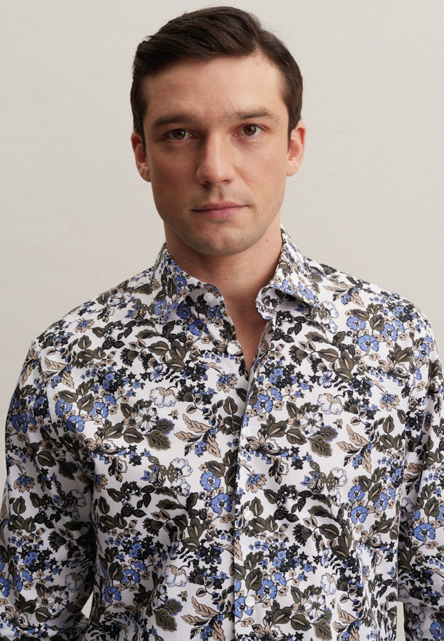 Regular Chemise d'affaires Floral in Vert |  Seidensticker Onlineshop