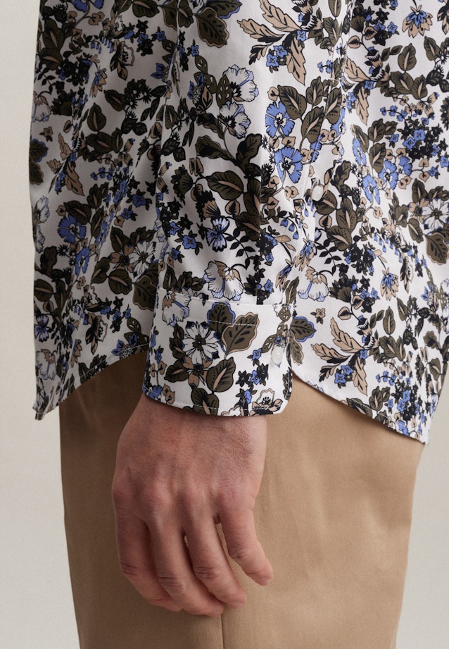 Regular Chemise d'affaires Floral in Vert |  Seidensticker Onlineshop