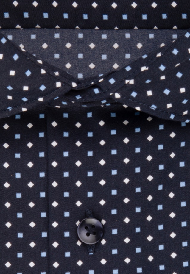 Slim Performance-Hemd Druck in Dunkelblau |  Seidensticker Onlineshop