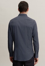 Slim Performance-Hemd Druck in Dunkelblau |  Seidensticker Onlineshop