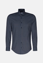 Slim Performance-Hemd Druck in Dunkelblau |  Seidensticker Onlineshop