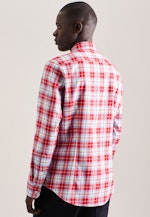 Bügelfreies Twill Business Hemd in Slim mit Button-Down-Kragen in Rot |  Seidensticker Onlineshop